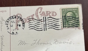 Benjamin Franklin Canceled 1 Cent Stamp on Postcard. RARE. - VINTAGE - Picture 1 of 7
