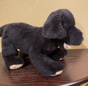 Build A Bear Black Dog Labrador Floppy Ears Puppy Dog Stuffed Animal Plush BABW - Picture 1 of 12