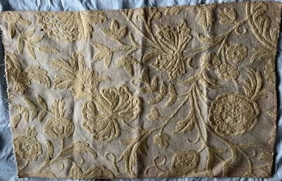 Vintage Crewel Sample by Schumacher 14x22 in Yellow Indian Crewel - Image 1 of 4