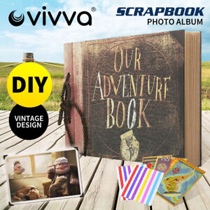 Anniversary Scrapbook DIY Photo Album Our Adventure Book Surprise Gift 80 Pages