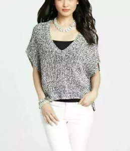 NWT $88 Ann Taylor Marled Vneck open weave Retro V-Neck Top Sweater S, M, L, XL - Picture 1 of 9