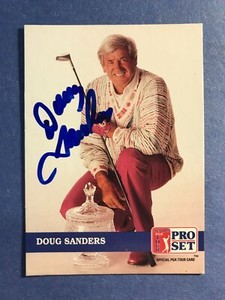 SIGNED DOUG SANDERS 1992 PRO SET CARD CARD AUTOGRAPHED #241