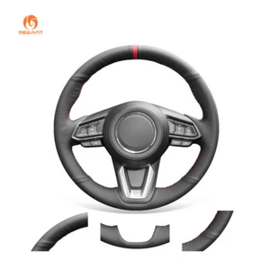 Custom PU Leather Car Steering Wheel Cover for Mazda 6 Mazda 3 CX-3 CX-5 CX-9 - Picture 1 of 10