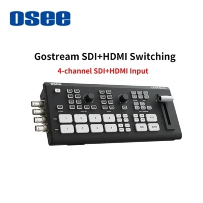 OSEE GoStream Duet 4-Channel SDI HDMI Live Streaming Video Switcher Mixer Panel  - Image 1 of 4