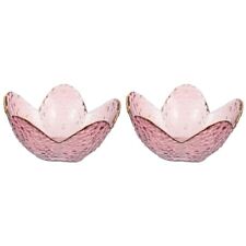  2 Pcs Home Glass Fruit Plate Container Candy Dish Tray Containers for Food