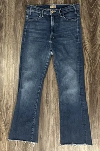 Pantalones de mezclilla elásticos azules al tobillo deshilachados Mother The Hustler para mujer 1117-686 - talla 27  - Imagen 1 de 19