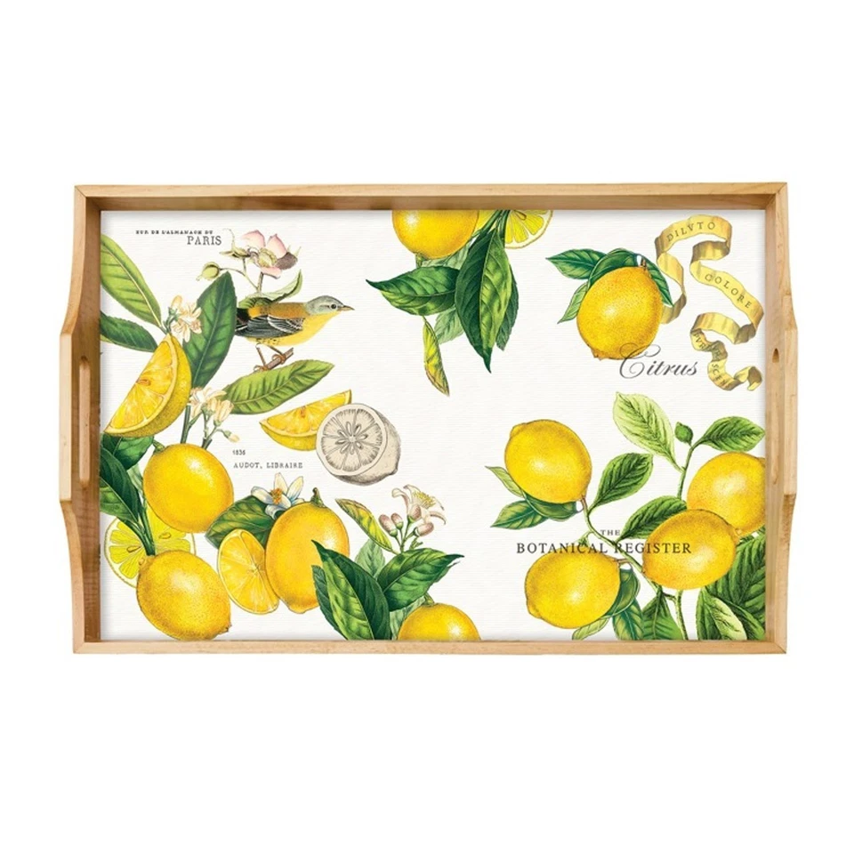 Michel Design Works Lemon Basil Wood Tray (884008) - Image 1 of 1