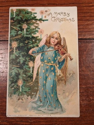 Postal de Navidad en relieve vintage -----Feliz Navidad-----Envío gratuito Foto 1 de 2