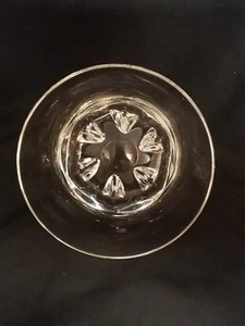 Vintage Glasschale mit Füßen, mundgeblasen, Künstler signiert, 7,75" B x 3,5" T - Bild 1 von 3