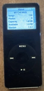 Apple iPod nano 1st Gen Black (2 GB) A1137 Fast Ship Very Good Used 124 Songs - Picture 1 of 3