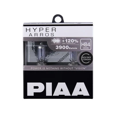PIAA Hyper Arros 3900K Headlight Bulbs  (Twin Pack) - HB4 Fitment - Image 1 of 2