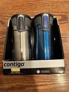 Contigo 16 oz. Spill Proof Auto Seal Insulated Stainless Steel Travel Mug 2 Pack - Picture 1 of 4