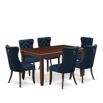 7 Piece Dining Table Set Consists of a Rectangle Kitchen Table - Image 1 of 4
