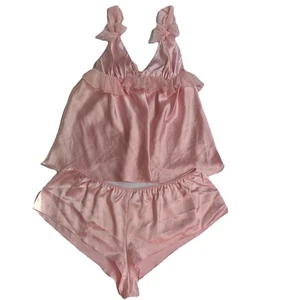 Victoria's Secret Damen-Dessous-Set Satin hinten offen Flatter Rüschen 2-teilig - Bild 1 von 21