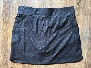 Orvis Womens XL Black Floral Skort Golf Outdoor Zip Pockets Skirted Shorts - Picture 1 of 5