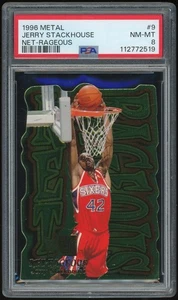 1996/97 Metal Net-Rageous #9 Jerry Stackhouse PSA 8 *2519 - Picture 1 of 2