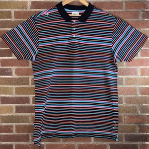 Size 3XL - VTG Azzure Striped Short Sleeve Collared Polo Shirt Y2K - Picture 1 of 8