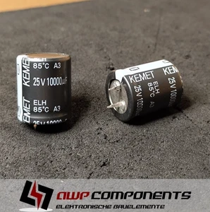 (2 Stk.) Aluminium ELKO 10000uF 25V RM:10mm -40°C-85°C ±20% - KEMET - Bild 1 von 1