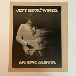 Publicidad tipo póster Jeff Beck Wired original 1976 14,5" x 10,5" - Imagen 1 de 1