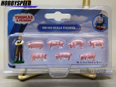 BACHMANN HO SCALE FARMER TROTTER & PIGS THOMAS AND FRIENDS FIGURES BAC33305 NEW - Image 1 of 2