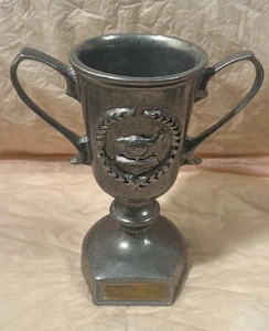 Vintage Art Deco MCM Zinn liebevolle Tasse Golf Trophäe 7”x 5 1/2”x 4” ohne Namensschild SCHÖN - Bild 1 von 15