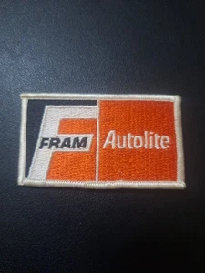Vtg Fram Autolite Spark Plugs Dealer Patch Shirt Hat Patch Automotive - Picture 1 of 4