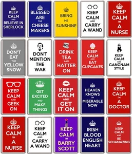 FRIDGE MAGNET - KEEP CALM AND.. (Various Designs) - Large - Picture 1 of 19