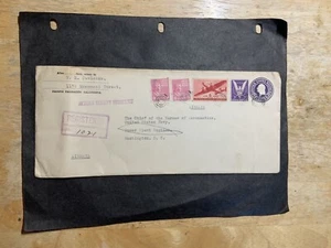 USA 1943 special delivery cover with 30-cent rate Prexie stamps + others - Picture 1 of 2