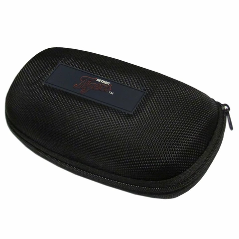 MLB DETROIT TIGERS SUNGLASSES CASE HARD SHELL BLACK GLASS CASE NEW Cover