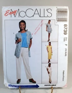 Pattern Dress Tunic Top Pull on Pants Shorts Easy Size 16-20 McCalls 8739 - Picture 1 of 2