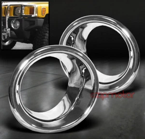 06-10 HUMMER H3 PARACHOQUES LUZ ANTINIEBLA LUZ ADORNOS BISEL CUBIERTA ANILLO CROMO PAR - Imagen 1 de 1