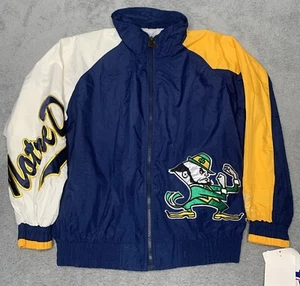 Chaqueta Rompevientos Atlética De Colección Años 90 Notre Dame Luchando Logotipo Irlandés Talla M Nueva con Etiquetas - Imagen 1 de 10