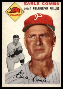 1954 Topps #183 Earle Combs  Philadelphia Phillies EX-EXMINT