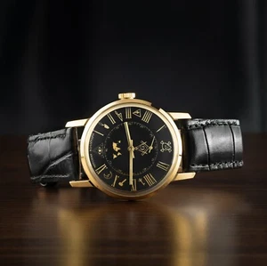 Raro "Colección Mundial" - Reloj Pulsera Masónico URSS Vintage POBEDA 2602 1980s - Imagen 1 de 5