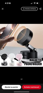 Multifunctionnal Magnetic Phone Holder With Suction Cup - Photo 1 sur 3