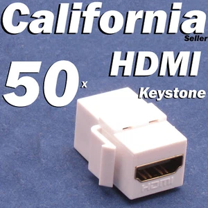 50 HDMI Keystone Coupler Adapter insert Jack Wall Plate Female Female Connector - Picture 1 of 12