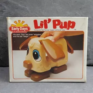 Vintage Early Days Denys Fisher Lil Pup Toy Plastic Dog Wag Tail Ears Flop Rare - Picture 1 of 9