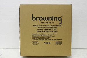 Browning 213-100-NN RG-213U 100 Ft. Coax Cable Assembly with N Male Connectors - Picture 1 of 3