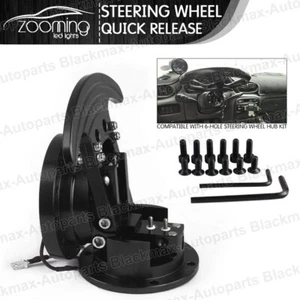 BK Adjustable 90° Flip Up Tilt Quick Release System Steering Wheel Hub Boss Kit - Picture 1 of 11