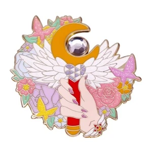 Sailor Moon Cetro Lunar - Pin Enchufe Metal Cosplay Anime Manga Grande NUEVO - Imagen 1 de 1