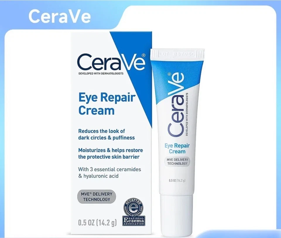 CeraVe Crema Reparadora de Ojos, Crema Debajo de Ojos para Ojeras y Frailecillos 3pk Nuevo Foto 1 de 1