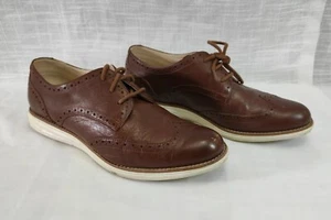Oxford para mujer Cole Haan LunarGrand W00991 161 punta de ala cuero marrón talla 8B - Imagen 1 de 19