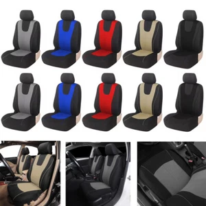 2pc Set Vehicle Car seat Cover Comfortable Headrest Front Seat Protector SUV Van - Picture 1 of 18