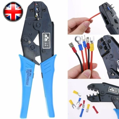 Crimping Tool Insulated Wire Crimper Pliers Connectors Ratcheting Butt Terminal