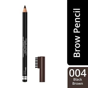 Rimmel London Brow This Way Professional EyeBrow Pencil 004 Black Brown 1.4g new