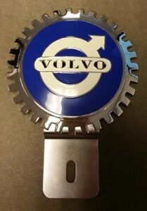 NEW Volvo Emblem/Logo License Plate Topper- Chromed Brass- Great Gift Item!