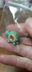 Cute turtle or dino Murano Bead.  Fits European charm bracelets. Have 4 only. - Bild 1 von 5