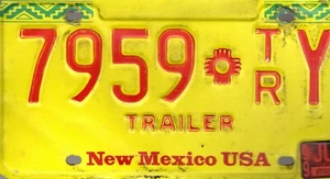 1999 New Mexico USA Trailer License Plate - Picture 1 of 1