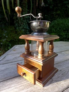 Vintage Wooden Mill Grinder retro shabby farm shop pub collector decoration - Picture 1 of 6