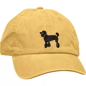 Dog Lover Adjustable Yellow Cotton Baseball Cap - Love My Poodle - Embroidered - Picture 1 of 4
